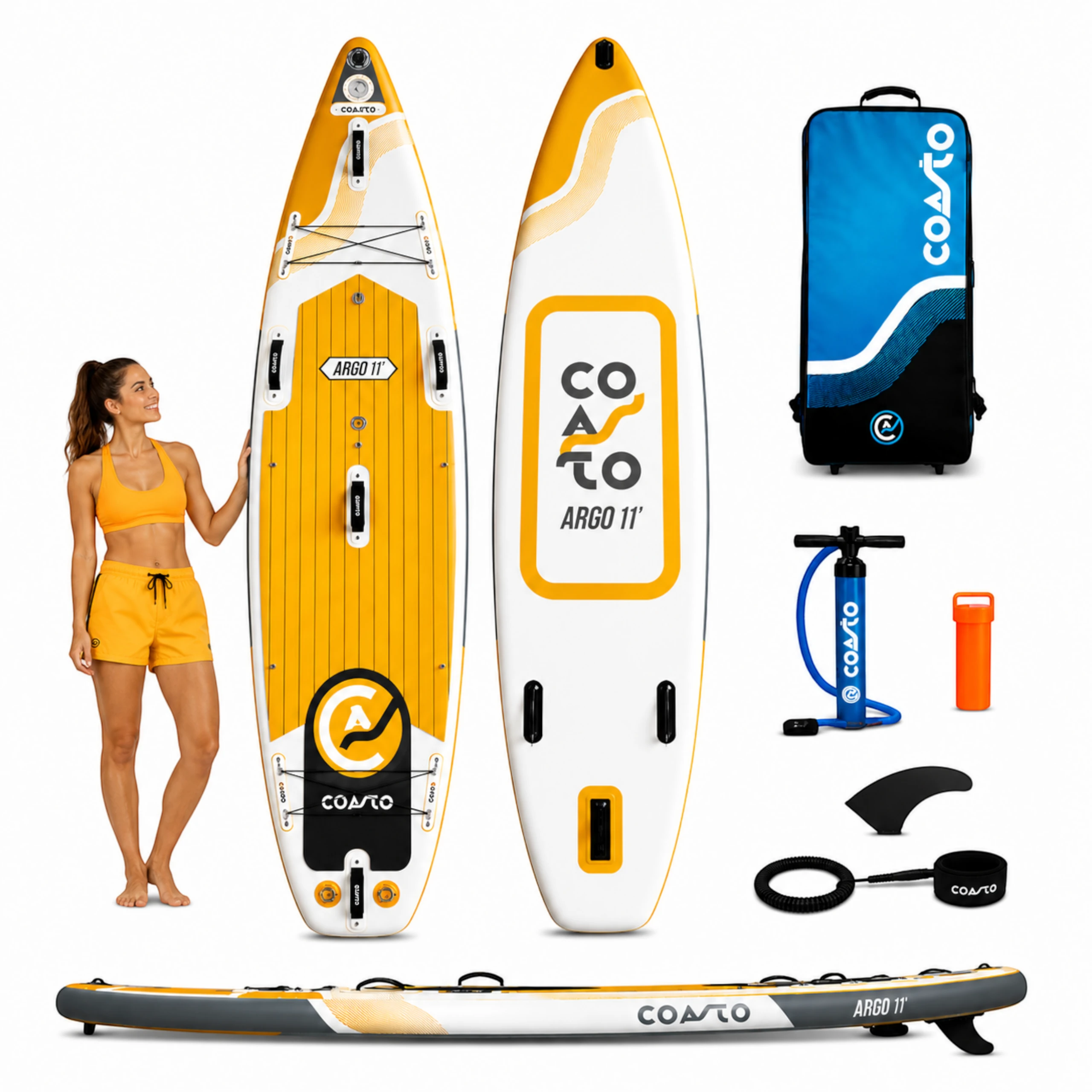 Deska SUP RIDEWAVE ALL AROUND 350 (11'5) uniwersalne + SIEDZISKO KAJAK, ciemnoturkusowy / różowy - obrazek 6