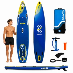 Deska SUP COASTO CRUISER 398cm (13'1), turystyczne, zestaw 6w1- pompka torba