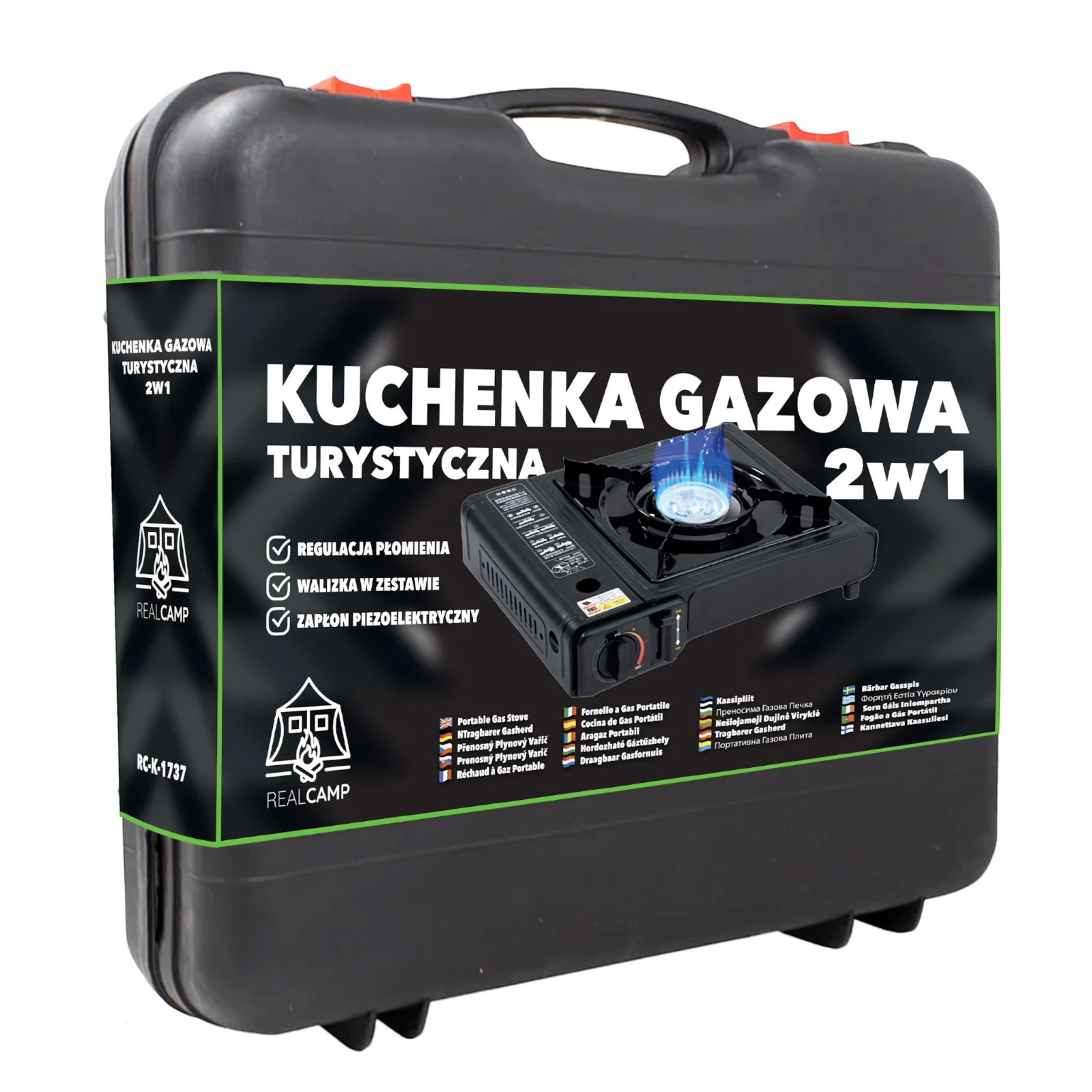 KUCHENKA TURYSTYCZNA GAZOWA 2w1 POLOWA na kartusze ,butlę gazową walizka